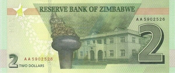 Zimbabwe 2 $ Znicz 2019 P-101