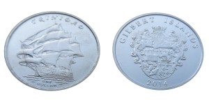 Wyspy Gilberta 1 $ Żaglowiec Trinidad 2014