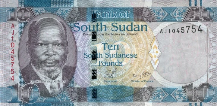 Sudan Południowy 10 funtów Bawoły 2011 P-7a