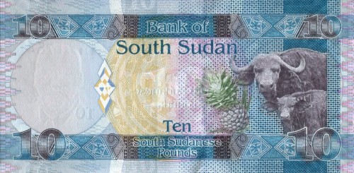 Sudan Południowy 10 funtów Bawoły 2011 P-7a