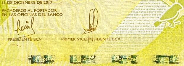 Wenezuela 100 000 Boliwarów Kardynałki 2017 P-100c