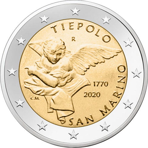 2 euro San Marino Tiepolo -Aniołek 2020