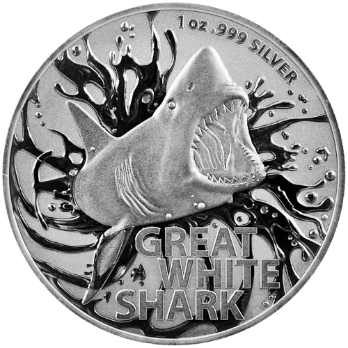 Niue 1 $ Żarłacz biały 2021 1 Oz Ag.999