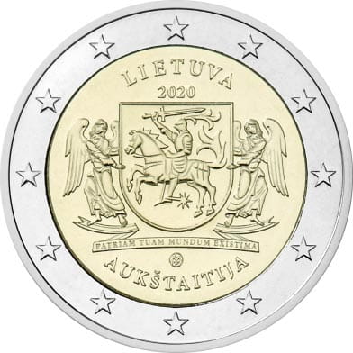 2 euro Litwa Auksztota 2020