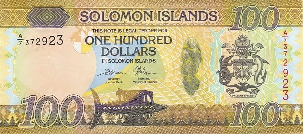 Wyspy Salomona 100 $ Kokosy 2015 P-36a.2