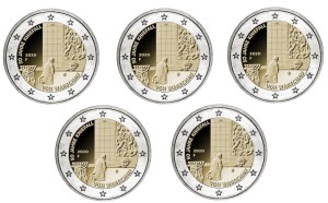 2 euro x5 ADFGJ Niemcy 50 l. klęknięcia w Warszawie 2020