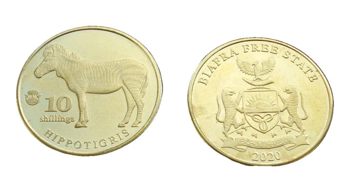 Biafra 10 szylingów Zebra 2020
