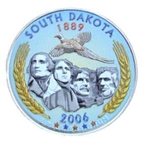 USA 25 c South Dakota P lub D 2006 KOLOR