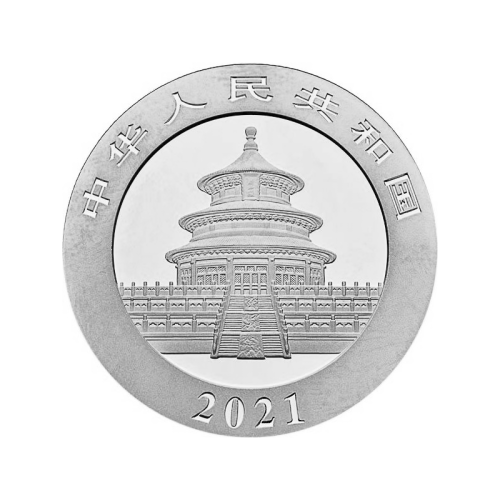 Chiny 10 juanów Panda 30 g Ag.999 2021