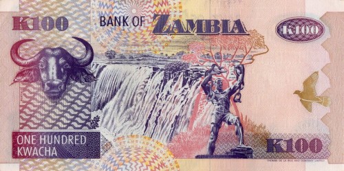 Zambia 100 kwacha Bawół 1992 P-38a