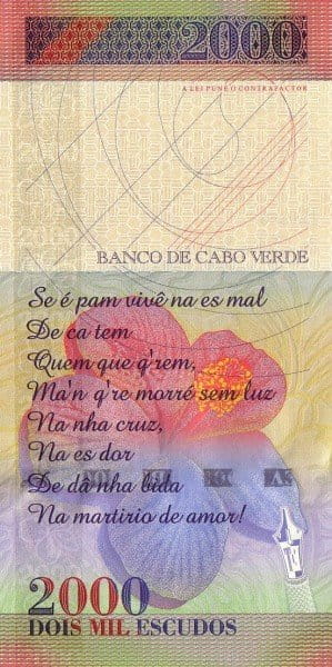 Cabo Verde 2000 Escudos Kwiat 1999 P-66