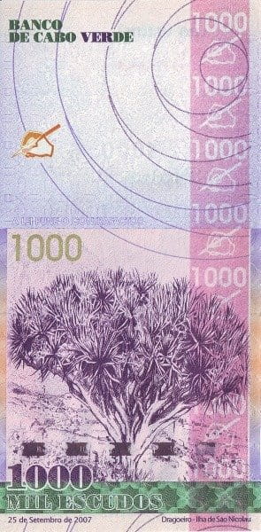 Cabo Verde 1000 Escudos Krzew 2007 P-70