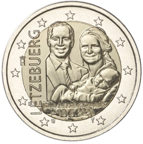 2 euro Luksemburg ur. Ks. Charlesa 2020 relief