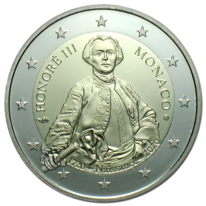 2 euro Monako Książe Honore III 2020