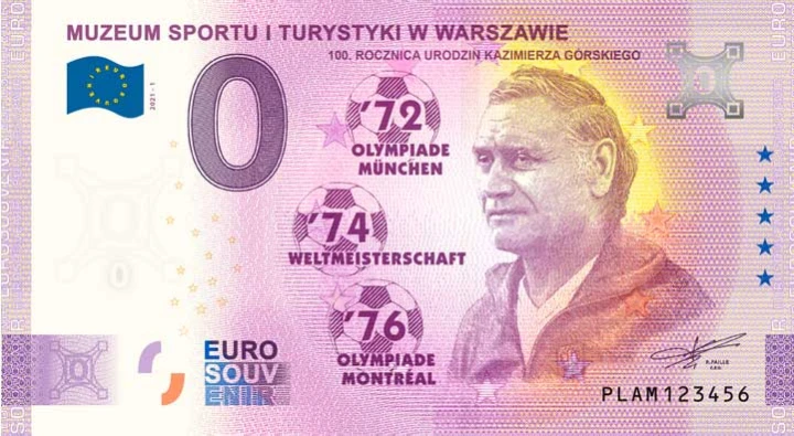 0 euro Polska Muzeum Sportu K. Górski 2021.1