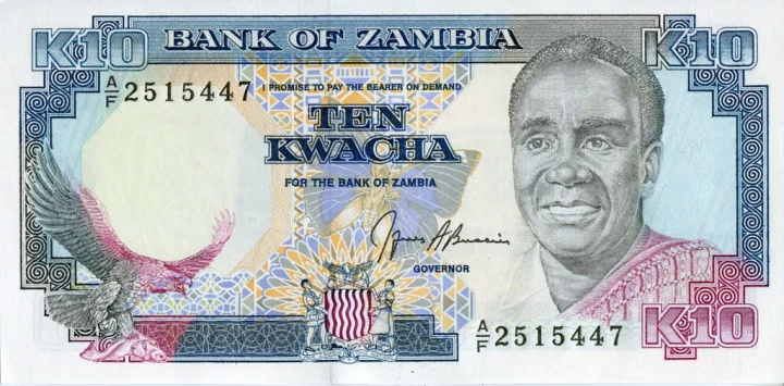 Zambia 10 kwacha Żyrafa 1989 P-31b