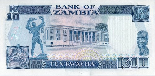 Zambia 10 kwacha Żyrafa 1989 P-31b