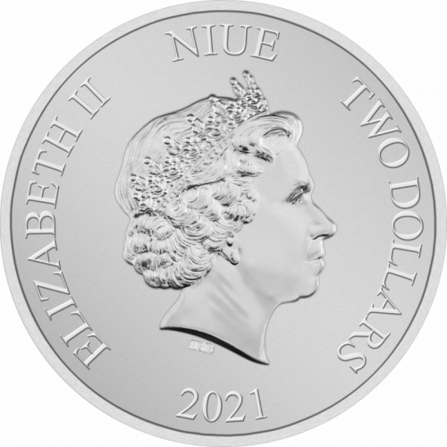 Niue 2 $ Falcon Star Wars 2021 1 Oz Ag.999