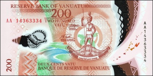 Vanuatu 200 Vatu rodzina 2014 P-12a