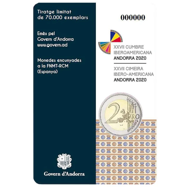 2 euro Andora Iberoamericana 2020
