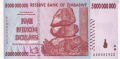 Banknoty 5,000,000,000 Dollars (Zimbabwe) (2007-2008 Chiremba Rocks Issue) Wor P-84a