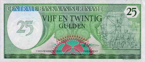Surinam 25 guldenów Budynek 1985 P-127b