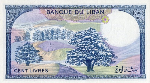 Liban 100 liwrów Cedry 1988 P-66d
