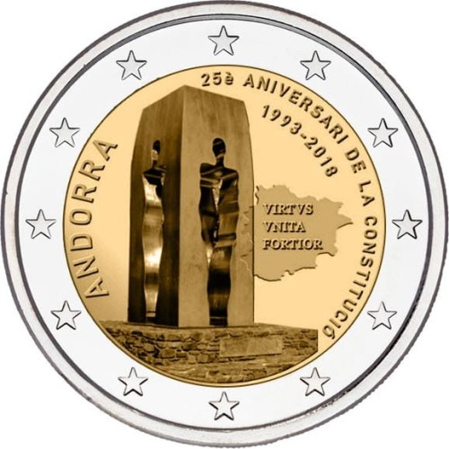 2 euro Andora Konstytucja 2018