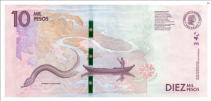 Kolumbia 10 000 peso Wąż 2018 P-460d