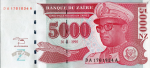 Zair 5000 Nouveaux Zaires Generał 1995 P-69
