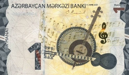 Azerbejdżan 1 manat Instrumenty 2020 P-31c