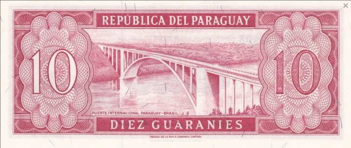 Paragwaj 10 guarani Most 1963 P-196