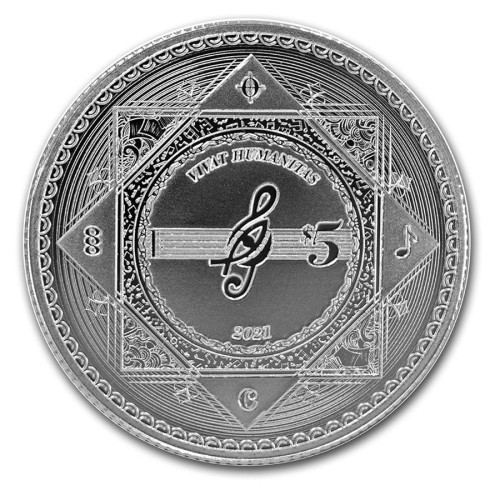 Tokelau 5$ Vivat Humanitas 1 oz Ag.999 2021