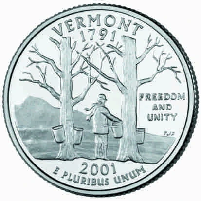 USA 25 c Vermont 2001