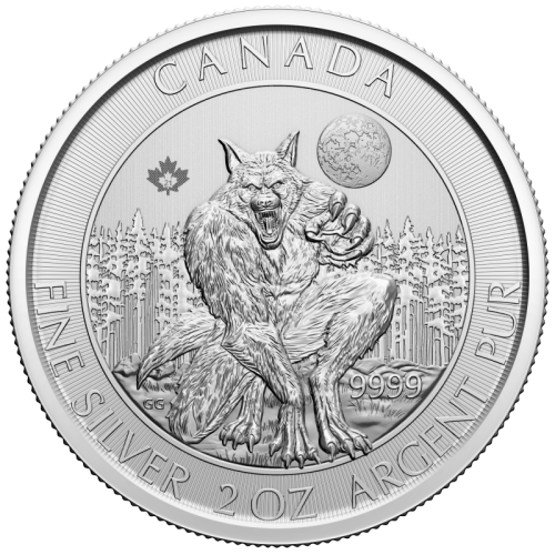 Kanada 10$ Wilkołak 2021 2 Oz Ag.999