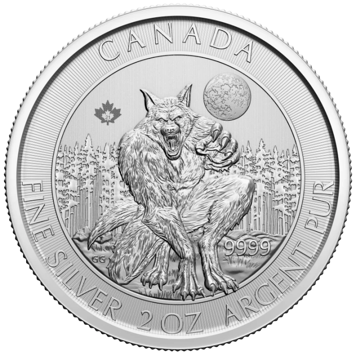 Kanada 10$ Wilkołak 2021 2 Oz Ag.999