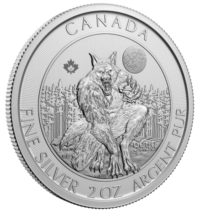Kanada 10$ Wilkołak 2021 2 Oz Ag.999