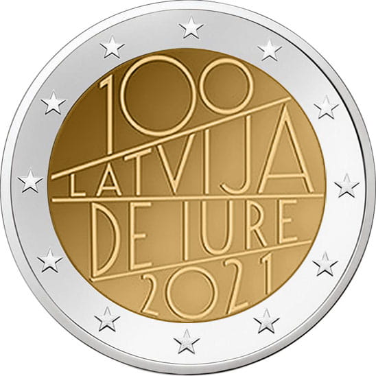2 euro Łotwa 100 lat Republiki 2021