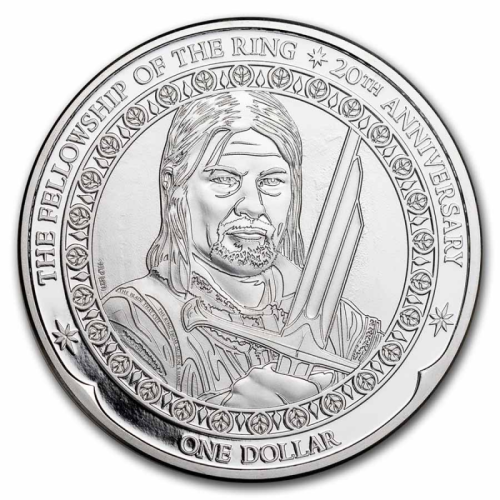 Nowa Zelandia 1$ LoR Boromir 2021 1 Oz Ag.999