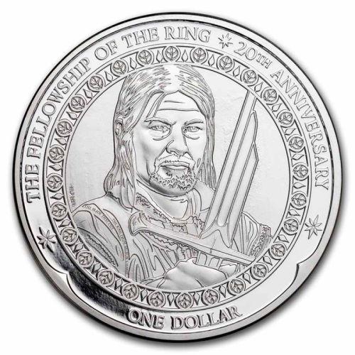 Nowa Zelandia 1$ LoR Boromir 2021 1 Oz Ag.999