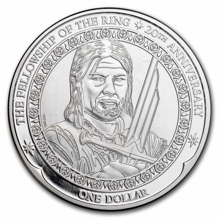 Nowa Zelandia 1$ LoR Boromir 2021 1 Oz Ag.999