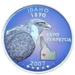 USA 25 c IDAHO P LUB D 2007 KOLOR