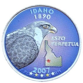 USA 25 c IDAHO P LUB D 2007 KOLOR