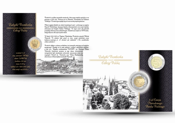 5 zł Zabytki Fromborka 2019 nr 9 blister