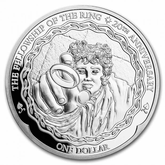 Nowa Zelandia 1$ LoR Frodo 2021 1 Oz Ag.999