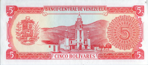 5 Bolívares (Wenezuela) (1989 - emisja) Wor P-70b
