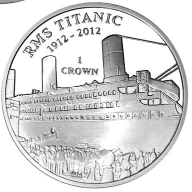 Wyspa Man 1 crown Wypłynięcie Tytanika 2012