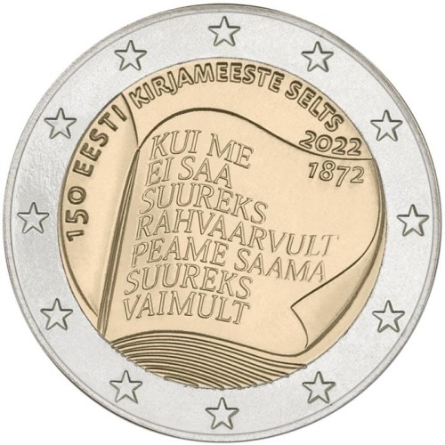 2 euro Estonia 150 lat Stowarzyszenia Literatów 2022