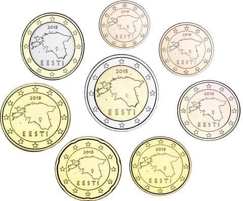 Euro set Estonia zestaw menniczy x 8 2018