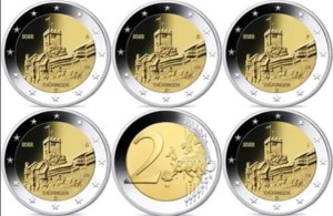 2 euro x 5 Niemcy Turyngia 2022 ADFGJ